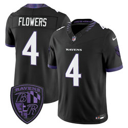 Nike Baltimore Ravens #4 Zay Flowers Black 2026 Authentic Stitched NFL Jersey