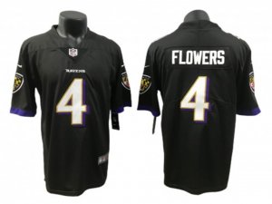 Nike Baltimore Ravens #4 Zay Flowers Black Vapor Untouchable Authentic Stitched NFL Jersey