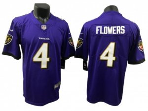 Nike Baltimore Ravens #4 Zay Flowers Purple Vapor Untouchable Authentic Stitched NFL Jersey