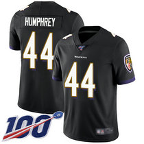 Nike Baltimore Ravens #44 Marlon Humphrey 100th Season Black Vapor Untouchable Authentic Stitched NFL Jersey