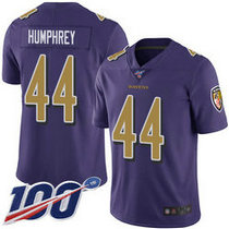 Nike Baltimore Ravens #44 Marlon Humphrey 100th Season Purple Rush Authentic Stitched NFL Jersey
