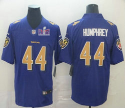 Nike Baltimore Ravens #44 Marlon Humphrey Purple Rush With 2024 Super Bowl (LVIII ) patch Jersey