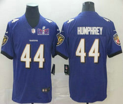 Nike Baltimore Ravens #44 Marlon Humphrey Purple With 2024 Super Bowl (LVIII ) patch Jersey