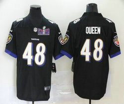 Nike Baltimore Ravens #48 Patrick Queen Black Vapor Untouchable With 2024 Super Bowl (LVIII ) patch Jersey