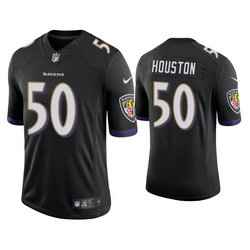 Nike Baltimore Ravens #50 Justin Houston Black Vapor Untouchable Authentic Stitched NFL Jersey
