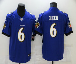 Nike Baltimore Ravens #6 Patrick Queen Purple Vapor Untouchable Authentic Stitched NFL Jersey
