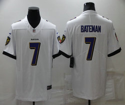 Nike Baltimore Ravens #7 Rashod Bateman White Vapor Untouchable Authentic Stitched NFL Jersey