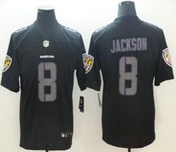 Nike Baltimore Ravens #8 Lamar Jackson Black Impact Limited Vapor Untouchable Authentic Stitched NFL jersey