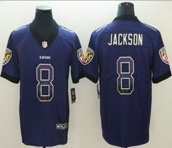 Nike Baltimore Ravens #8 Lamar Jackson Purple Drift Fashion Vapor Untouchable Authentic Stitched NFL jersey