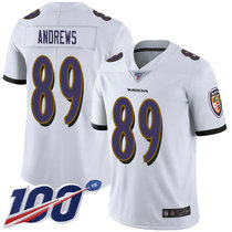 Nike Baltimore Ravens #89 Mark Andrews 100th Season White Vapor Untouchable Limited Authentic Stitched NFL Jersey