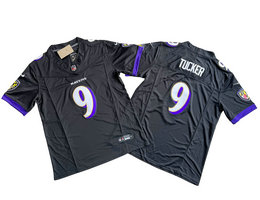 Nike Baltimore Ravens #9 Justin Tucker Black 2023 F.U.S.E Authentic Stitched NFL Jersey