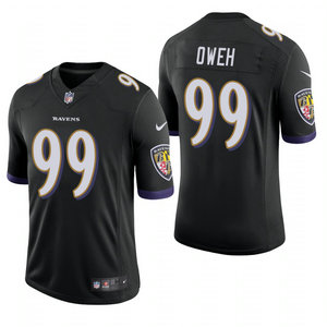 Nike Baltimore Ravens #99 Jayson Oweh Black 2021 NFL Draft Vapor Untouchable Authentic Stitched NFL Jersey