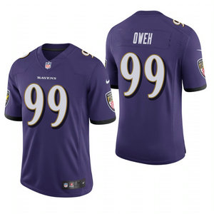 Nike Baltimore Ravens #99 Jayson Oweh Purple 2021 NFL Draft Vapor Untouchable Authentic Stitched NFL Jersey