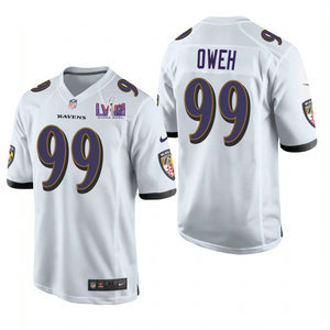 Nike Baltimore Ravens #99 Jayson Oweh White 2021 NFL Draft Vapor Untouchable Authentic Stitched NFL Jersey