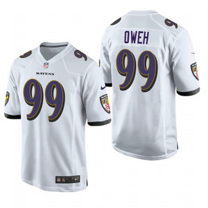 Nike Baltimore Ravens #99 Jayson Oweh White 2021 NFL Draft Vapor Untouchable Authentic Stitched NFL Jersey