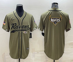 Nike Baltimore Ravens Blank 2022 Salute To Service With Team Logo Joint baseball jersey