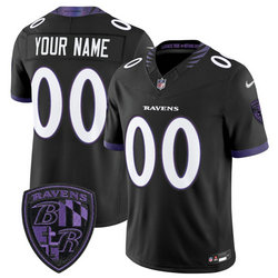 Nike Baltimore Ravens Custom Black 2026 Authentic Stitched NFL Jersey
