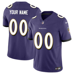 Nike Baltimore Ravens Custom Purple 2023 F.U.S.E Authentic Stitched NFL Jersey