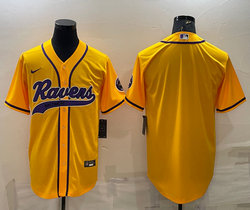 Nike Baltimore Ravens Gold Joint Authentic Stitched baseball jersey