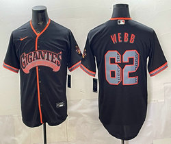 Nike San Francisco Giants #62 Logan Webb Black Stadium Jersey