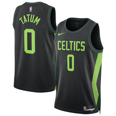 Nike Boston Celtics #0 Jayson Tatum Black 2024-25 City Authentic Stitched NBA Jersey