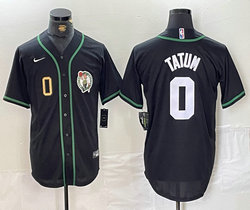Nike Boston Celtics #0 Jayson Tatum Black Joint 2(II) Authentic Stitched baseball jerseys