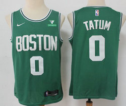 Nike Boston Celtics #0 Jayson Tatum Green Game 2020-21 With Advertising patch Authentic Stitched NBA Jersey