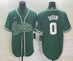 Nike Boston Celtics #0 Jayson Tatum Green Joint Authentic Stitched baseball jersey