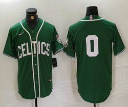 Nike Boston Celtics #0 Jayson Tatum Green Joint no name Authentic Stitched baseball jerseys
