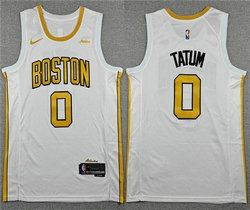 Nike Boston Celtics #0 Jayson Tatum White 2026 City With Advertising Jersey