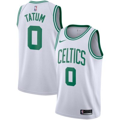 Nike Boston Celtics #0 Jayson Tatum White Authentic Stitched NBA Jersey