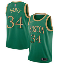 Nike Boston Celtics #34 Paul Pierce Green Game City Authentic Stitched NBA Jersey