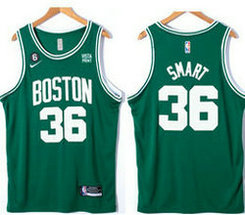 Nike Boston Celtics #36 Marcus Smart 2023 Green With Advertising Authentic Stitched NBA Jersey