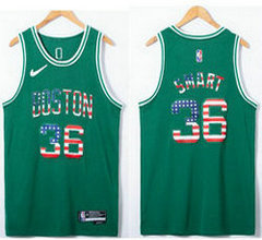Nike Boston Celtics #36 Marcus Smart Green 75th anniversary With Advertising Authentic Stitched NBA Jersey