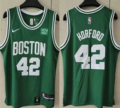Nike Boston Celtics #42 Al Horford Green With Advertising Authentic Stitched NBA Jersey
