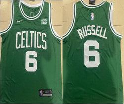 Nike Boston Celtics #6 Bill Russell Green With Advertising 22-23 Authentic Stitched NBA Jersey