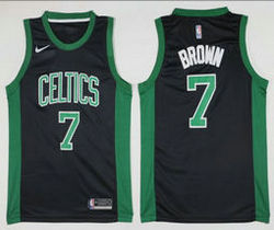 Nike Boston Celtics #7 Jaylen Brown Black Game Authentic Stitched NBA Jersey