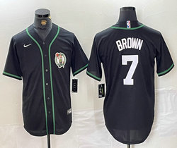 Nike Boston Celtics #7 Jaylen Brown Black Joint 2(II) Authentic Stitched baseball jerseys
