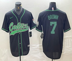 Nike Boston Celtics #7 Jaylen Brown Black Joint Authentic Stitched baseball jersey