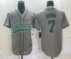 Nike Boston Celtics #7 Jaylen Brown Gray Joint Authentic Stitched baseball jersey