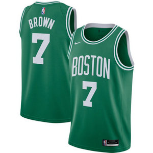 Nike Boston Celtics #7 Jaylen Brown Green Game Authentic Stitched NBA Jersey