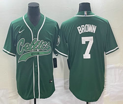 Nike Boston Celtics #7 Jaylen Brown Green Joint Authentic Stitched baseball jersey