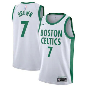 Nike Boston Celtics #7 Jaylen Brown White 2020-21 City Authentic Stitched NBA Jersey.webp