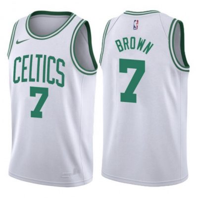 Nike Boston Celtics #7 Jaylen Brown White Authentic Stitched NBA Jersey
