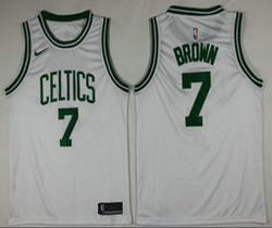 Nike Boston Celtics #7 Jaylen Brown White Game Authentic Stitched NBA Jersey