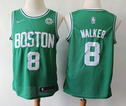 Nike Boston Celtics #8 Kemba Walker Green Game With Advertising Authentic Stitched NBA Jersey
