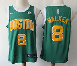 Nike Boston Celtics #8 Kemba Walker Green Playoffs Earned Edition Game With Advertising Authentic Stitched NBA Jersey