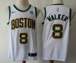 Nike Boston Celtics #8 Kemba Walker White City Game With Advertising Authentic Stitched NBA Jersey