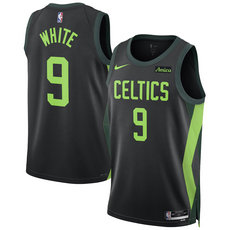 Nike Boston Celtics #9 Derrick White Black 2024-25 City Authentic Stitched NBA Jersey