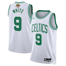 Nike Boston Celtics #9 Derrick White Kelly White 2024 Finals Stitched Basketball Jersey